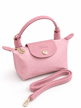 Longchamp Pembe Xs Tek Renk Çanta