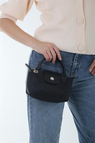 Longchamp Siyah Small Boy Tek Renk Çanta