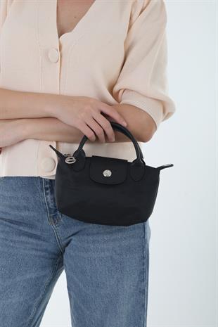Longchamp Siyah Small Boy Tek Renk Çanta