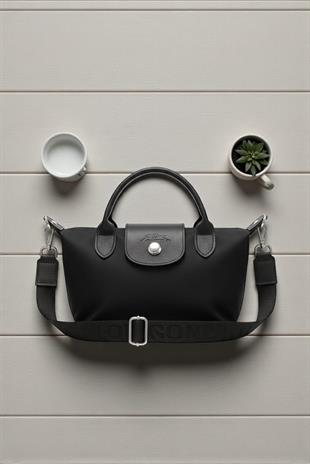 Longchamp Siyah Small Boy Tek Renk Çanta