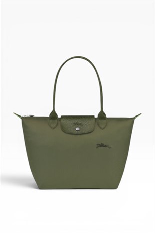 Longchamp Yeşil Nakışlı Large Çanta