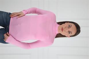 Opus Pembe Boğaz Detaylı Bluz