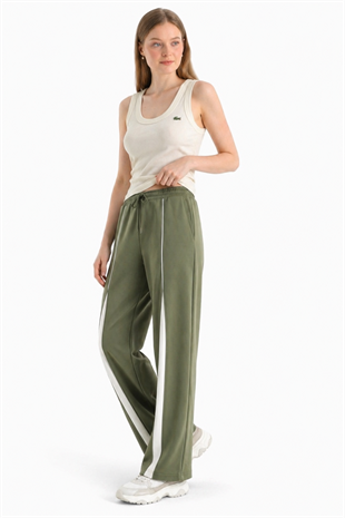 Oys Şeritli Haki Sweatpant