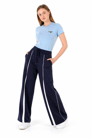 Oys Şeritli Lacivert Sweatpant