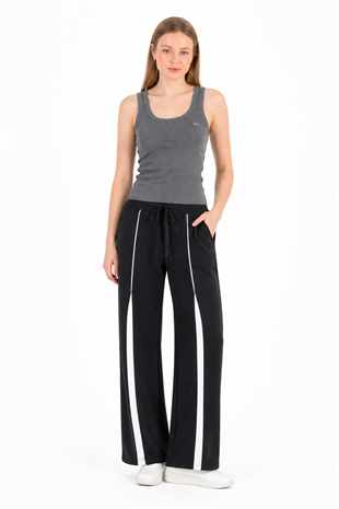 Oys Şeritli Siyah Sweatpant