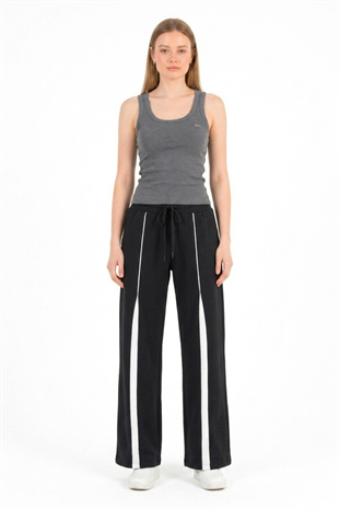 Oys Şeritli Siyah Sweatpant