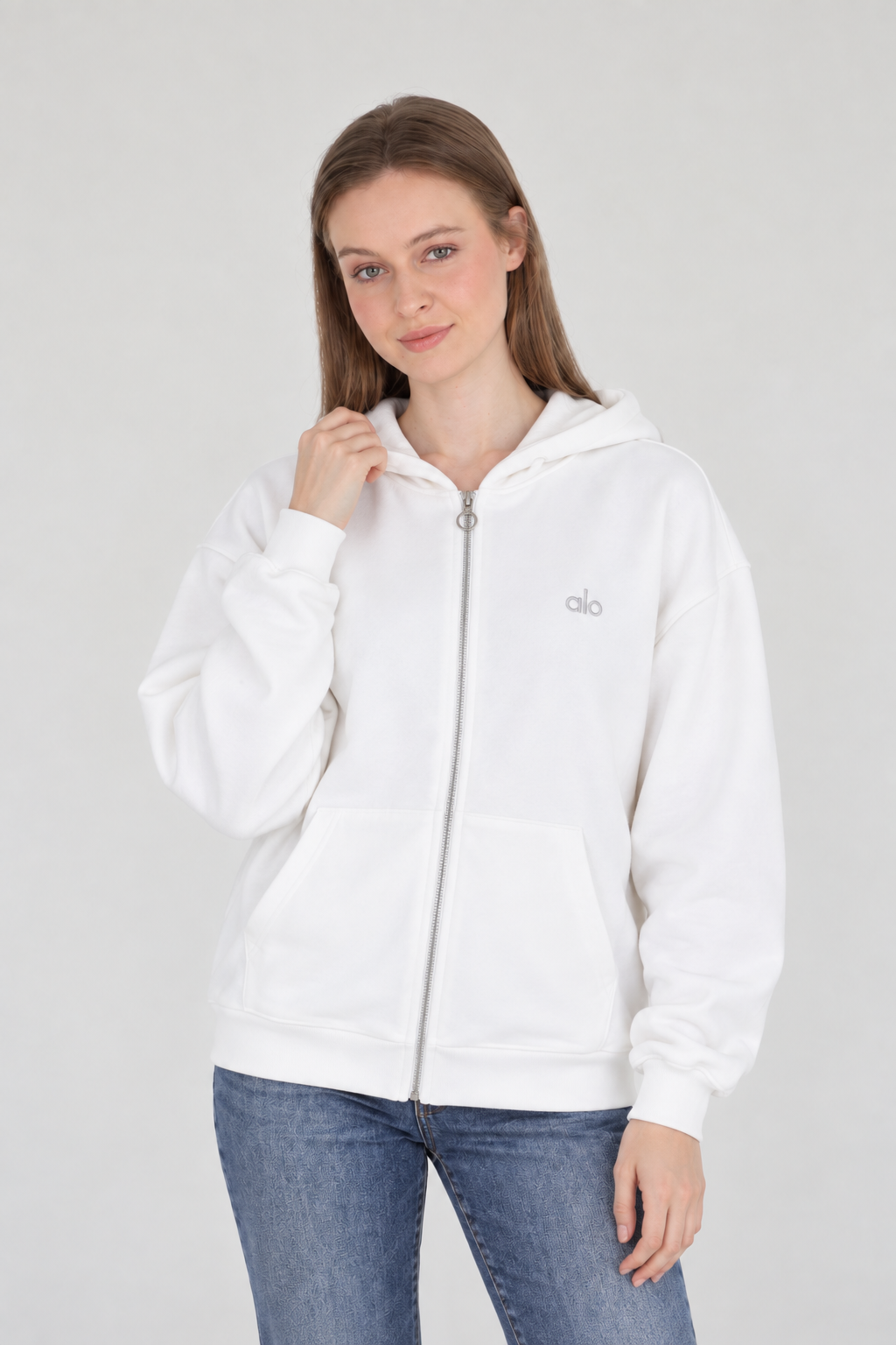 Alo Yoga Beyaz Sweatshirt