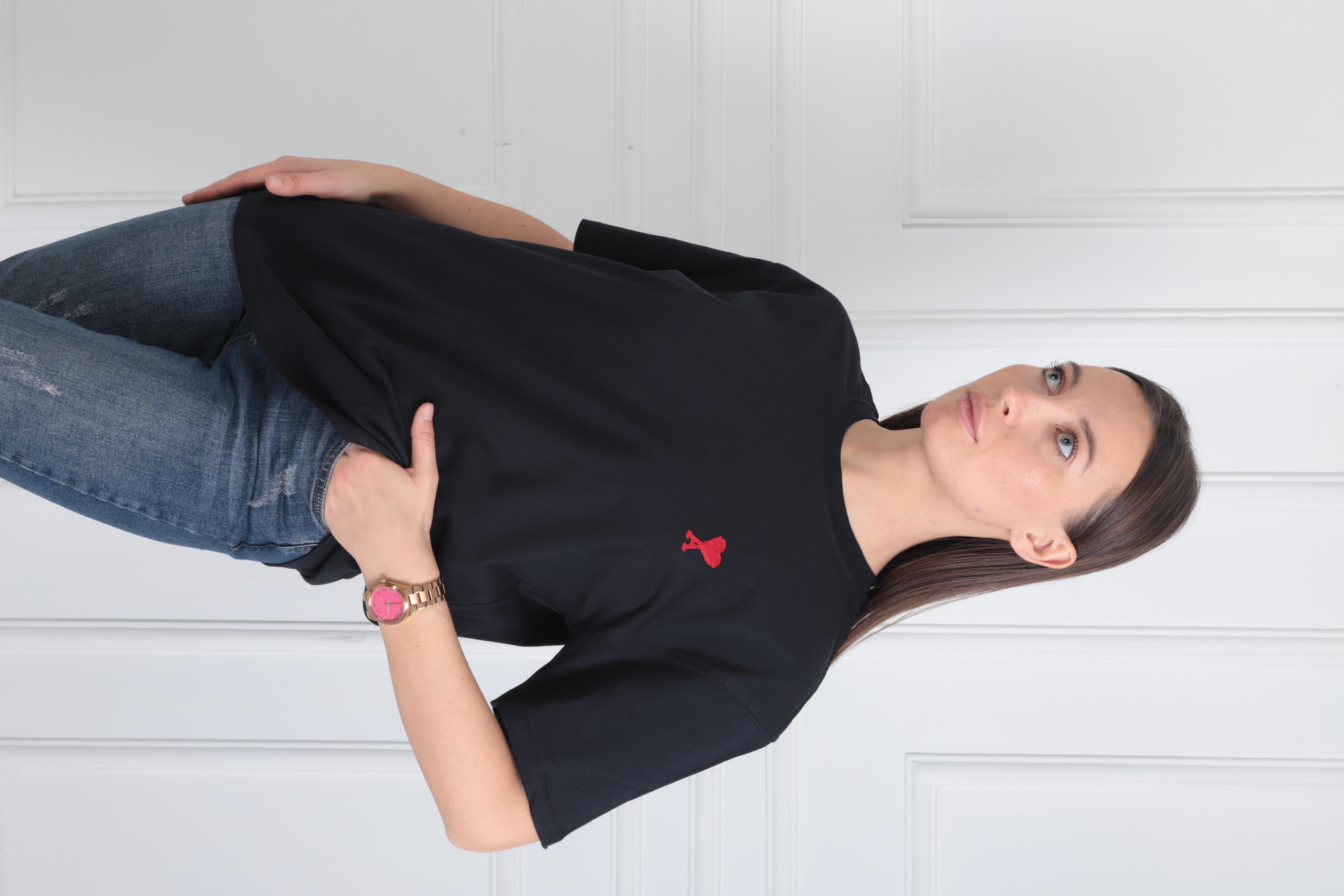 Ami Siyah Oversize Tişört 