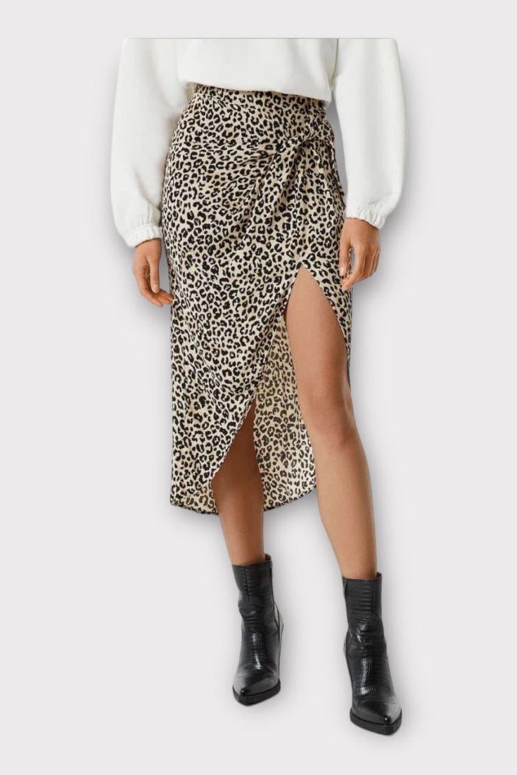 BRSK Leopar Desenli Etek