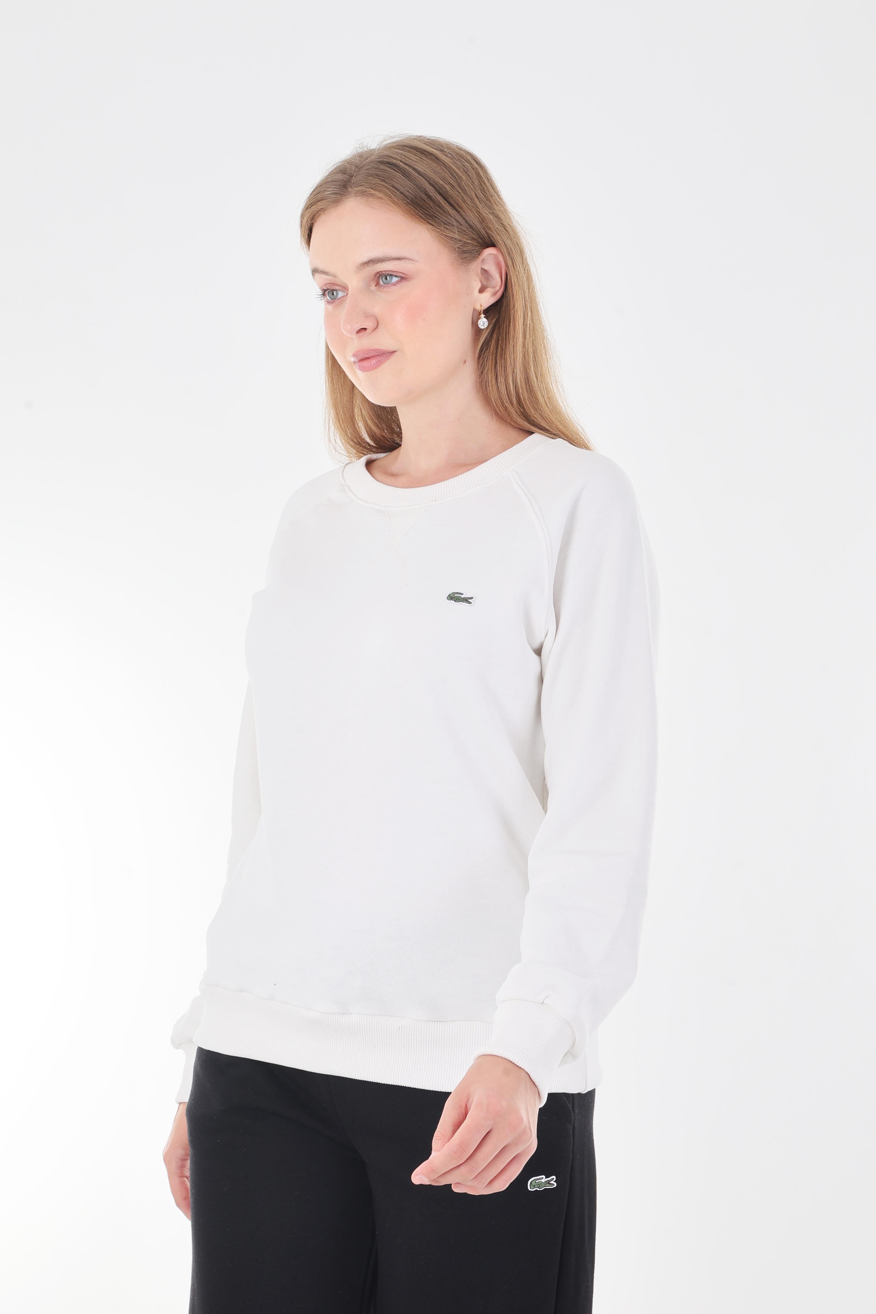 Lc Bisiklet Yaka Beyaz Sweatshir