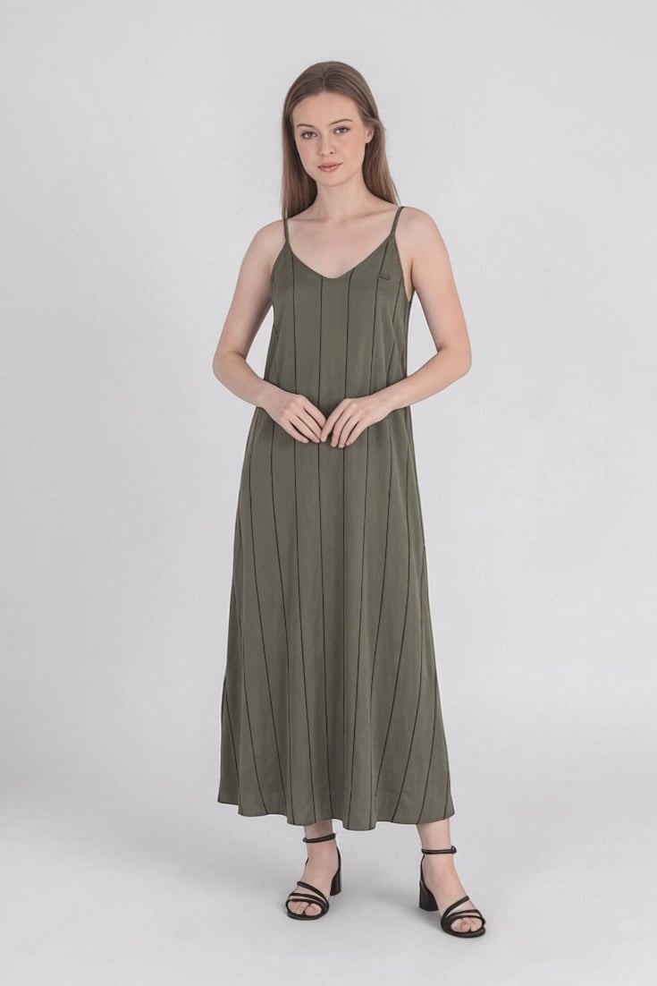 Lc Modal Kumaş Haki Elbise