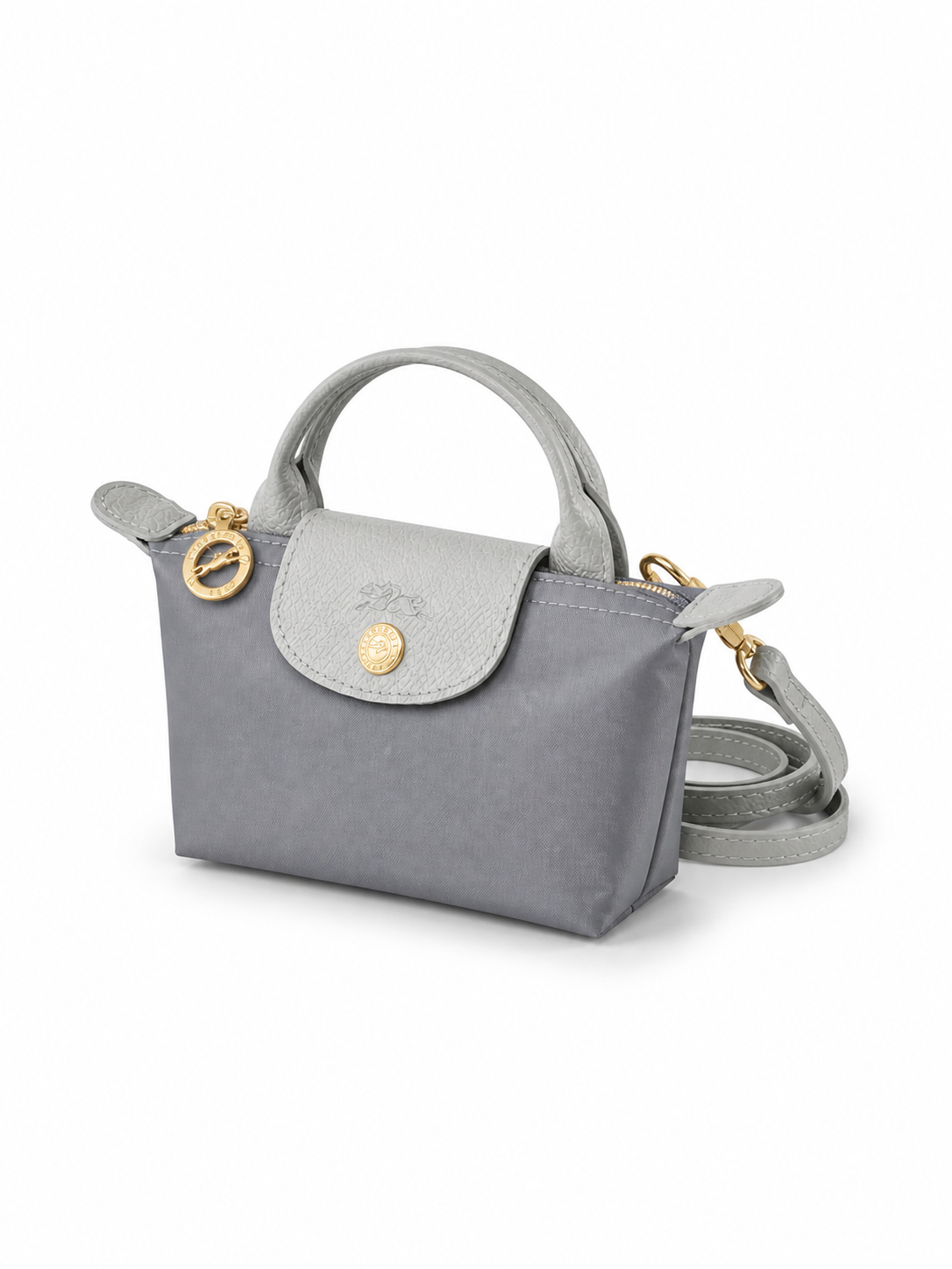 Longchamp Gri Xs Tek Renk Çanta