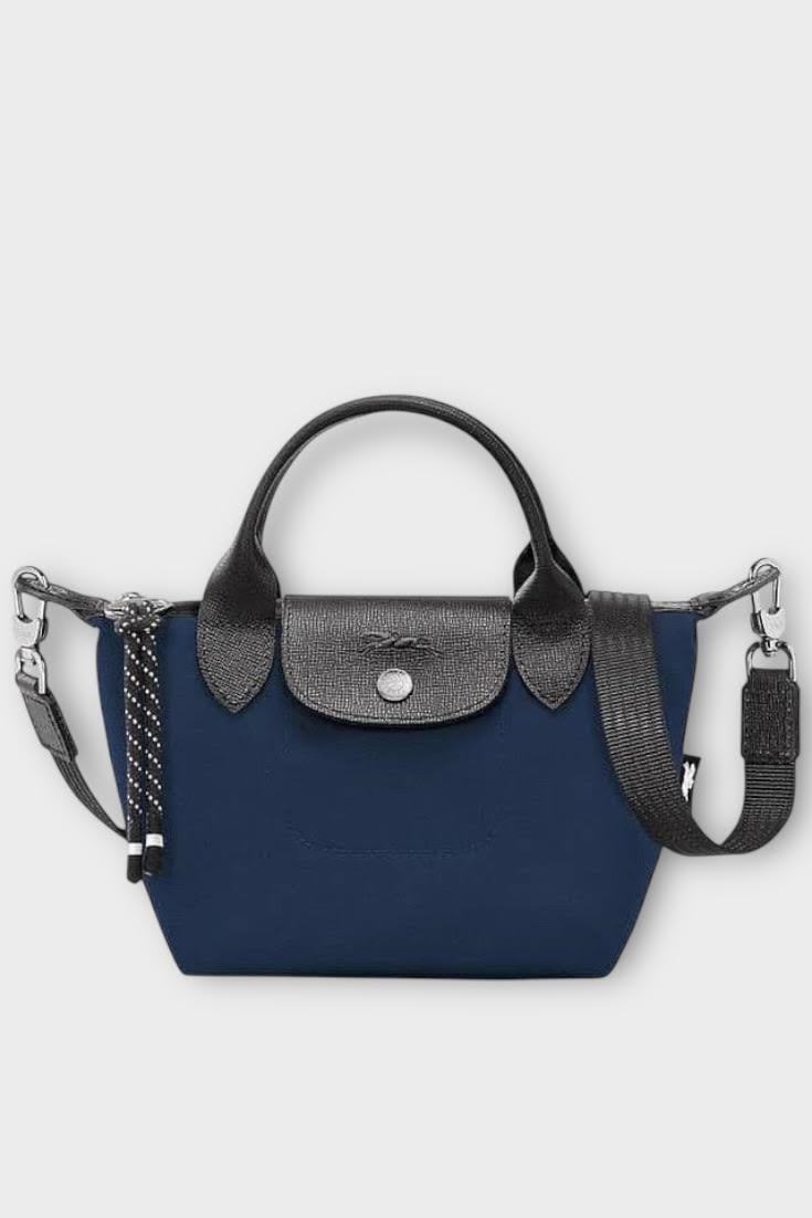 Longchamp Kanvas Lacivert Çanta