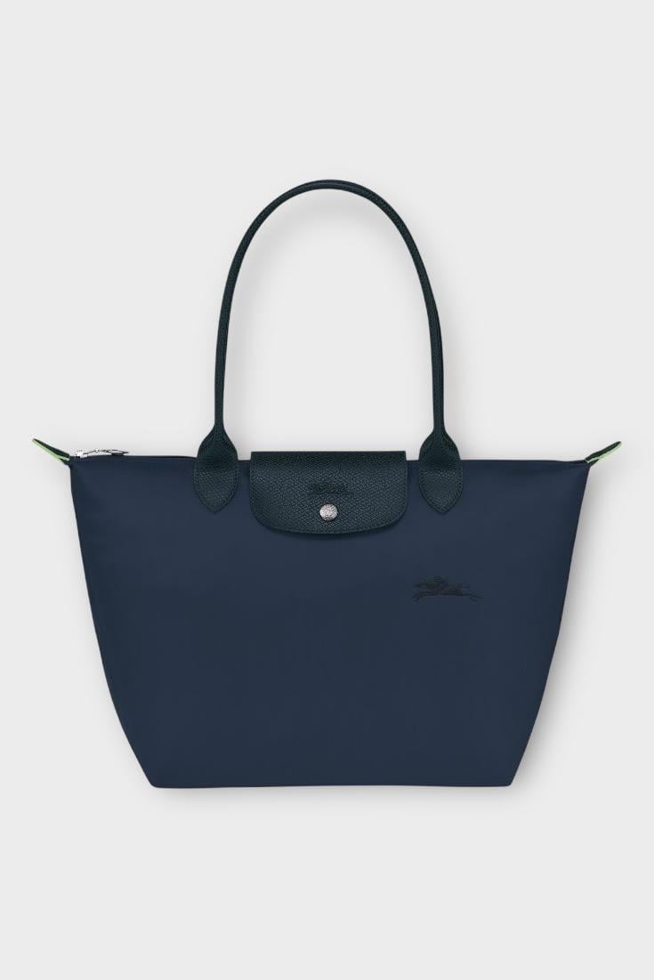 Longchamp Lacivert Nakışlı Large Çanta