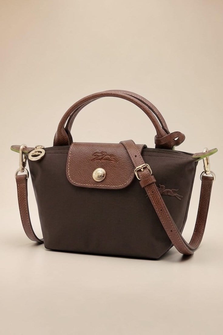 Longchamp Nakışlı Kahve Xs Çanta