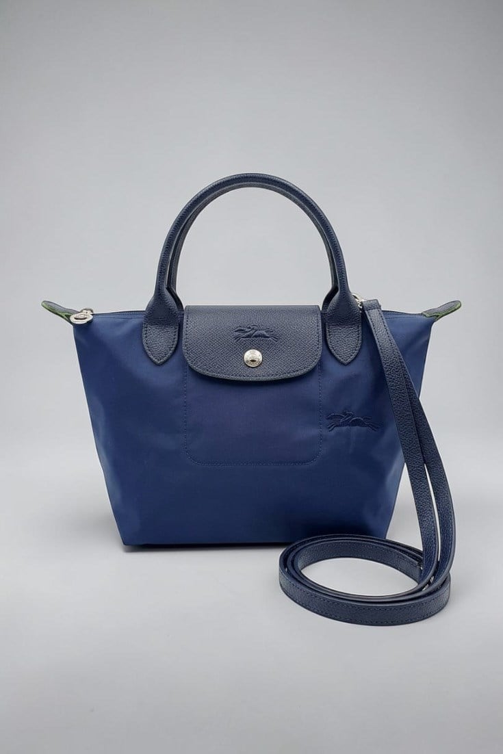 Longchamp Nakışlı Lacivert Xs Çanta