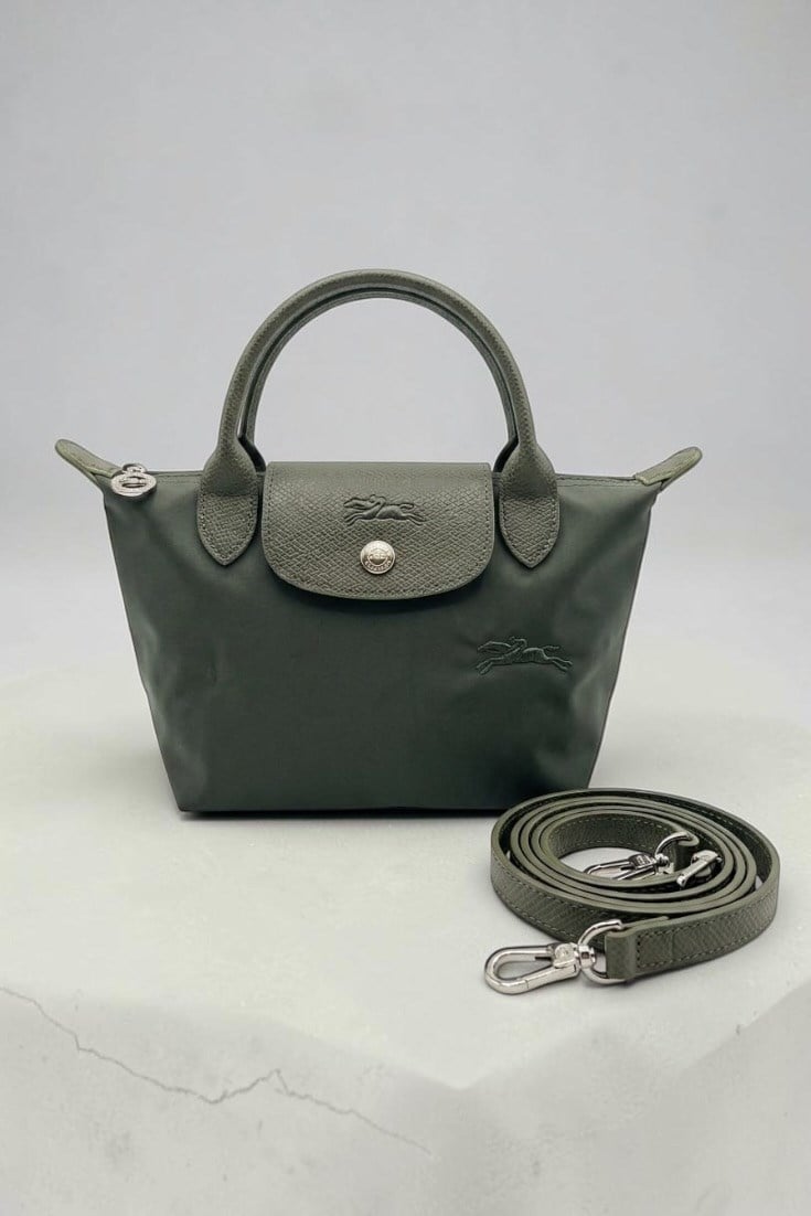 Longchamp Nakışlı Yeşil Xs Çanta