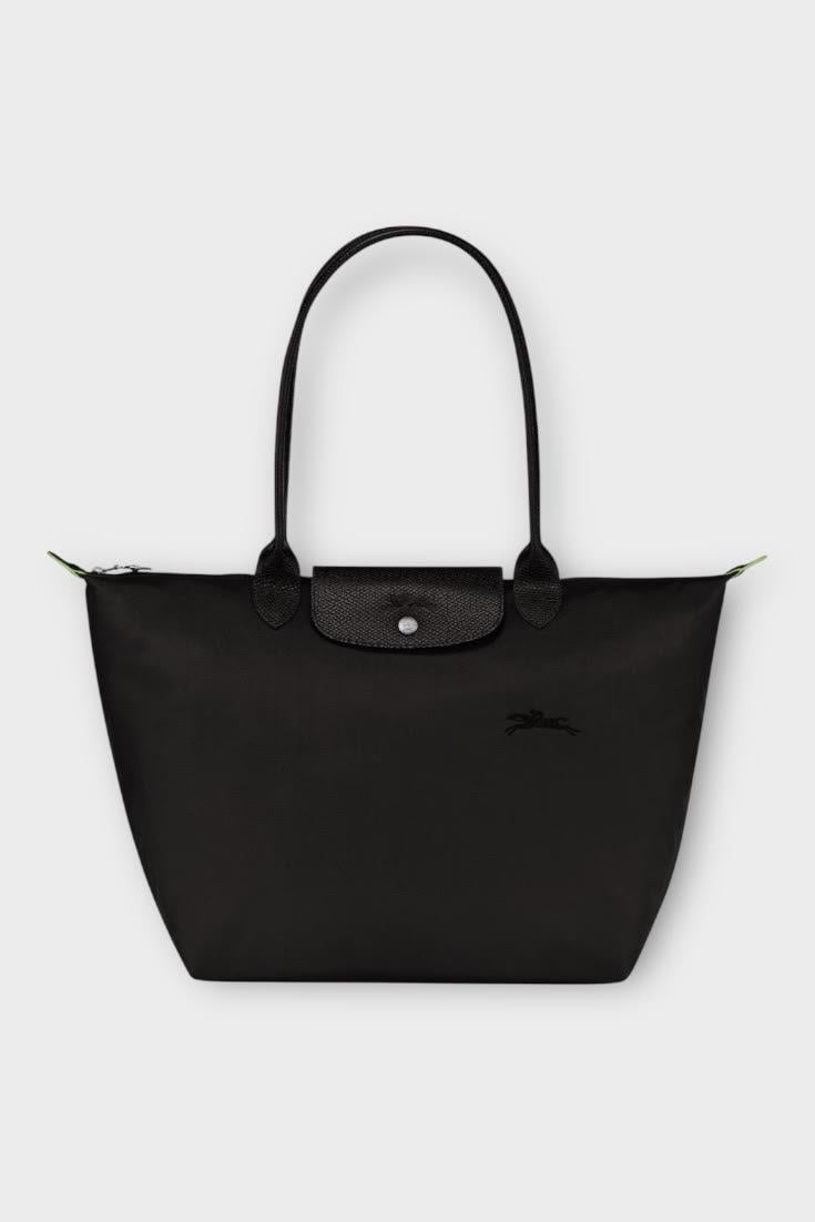 Longchamp Siyah Nakışlı Large Çanta