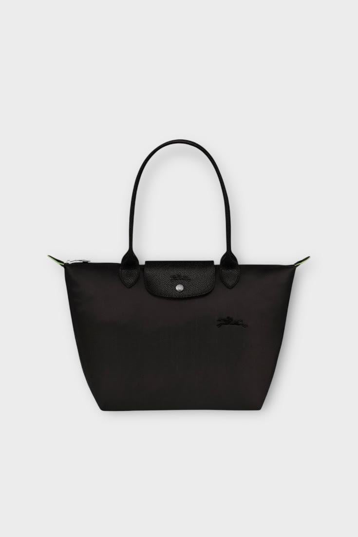 Longchamp Siyah Nakışlı Medium Çanta