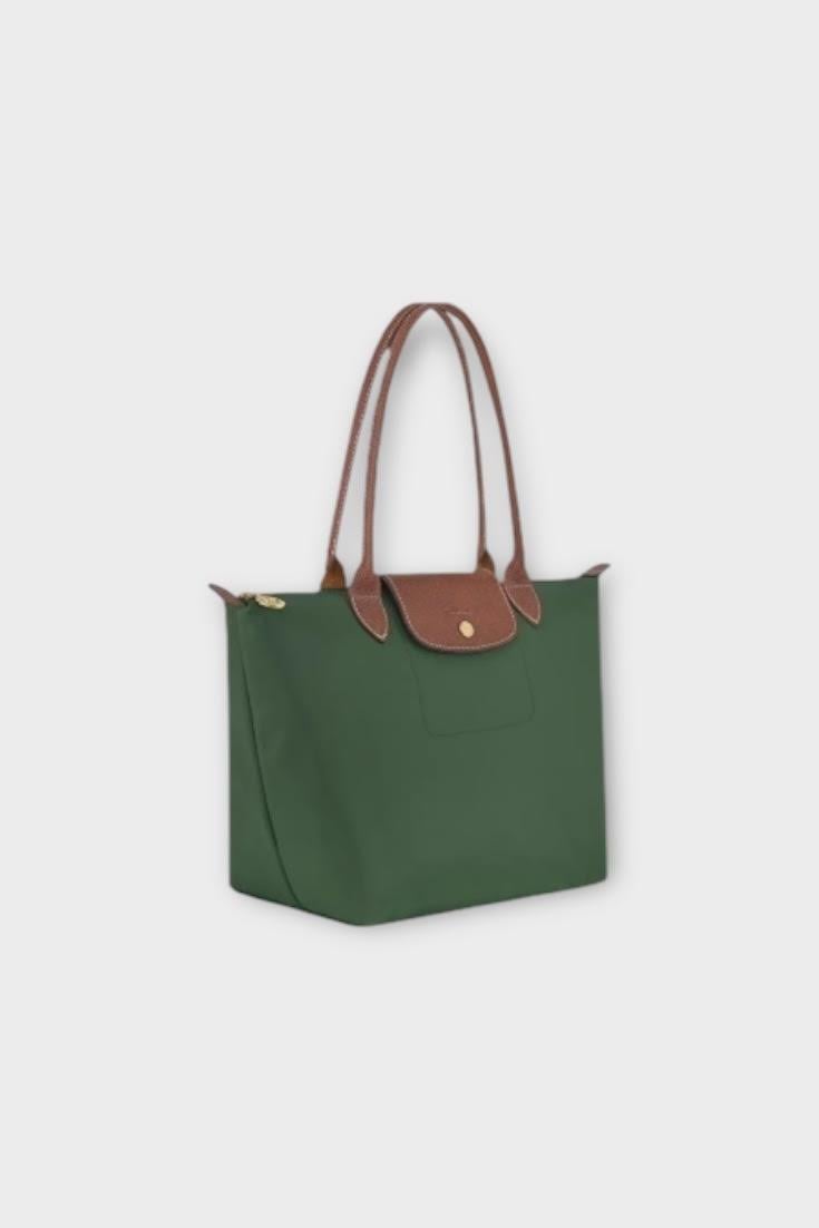 Longchamp Yeşil Large Boy Çift Sap Çanta