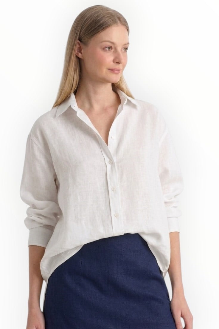 Md Tensel Kumaş Beyaz Gömlek