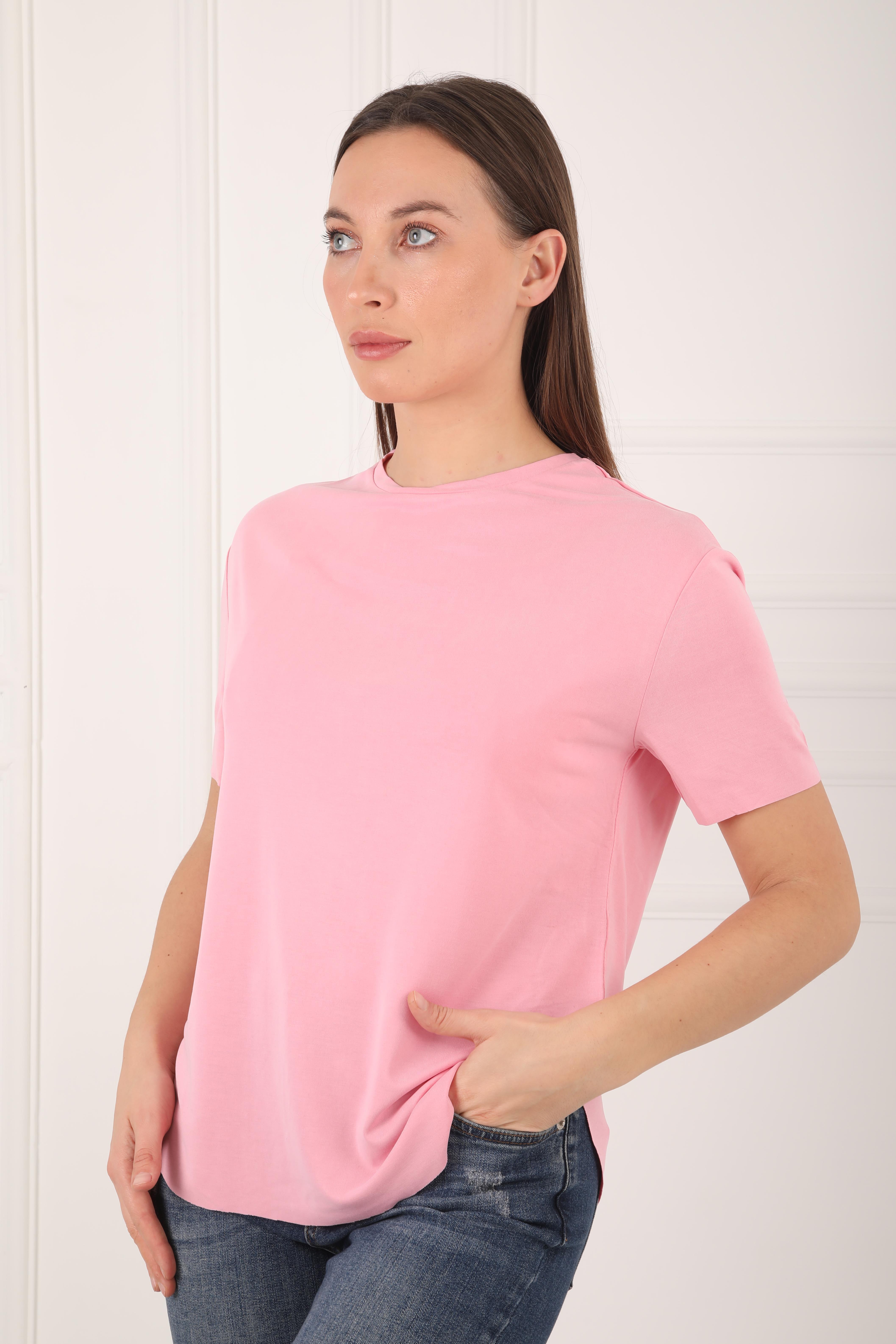 OYS Açık Pembe Bisiklet Yaka  Modal Tişört