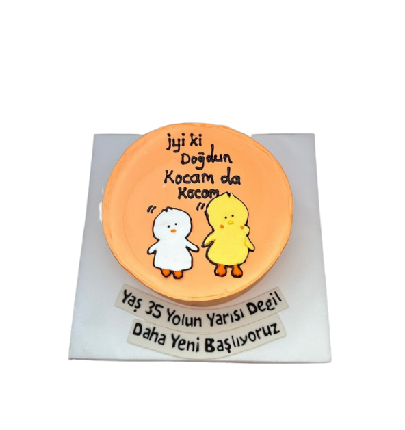 Konuşan Turuncu Şantili Pasta