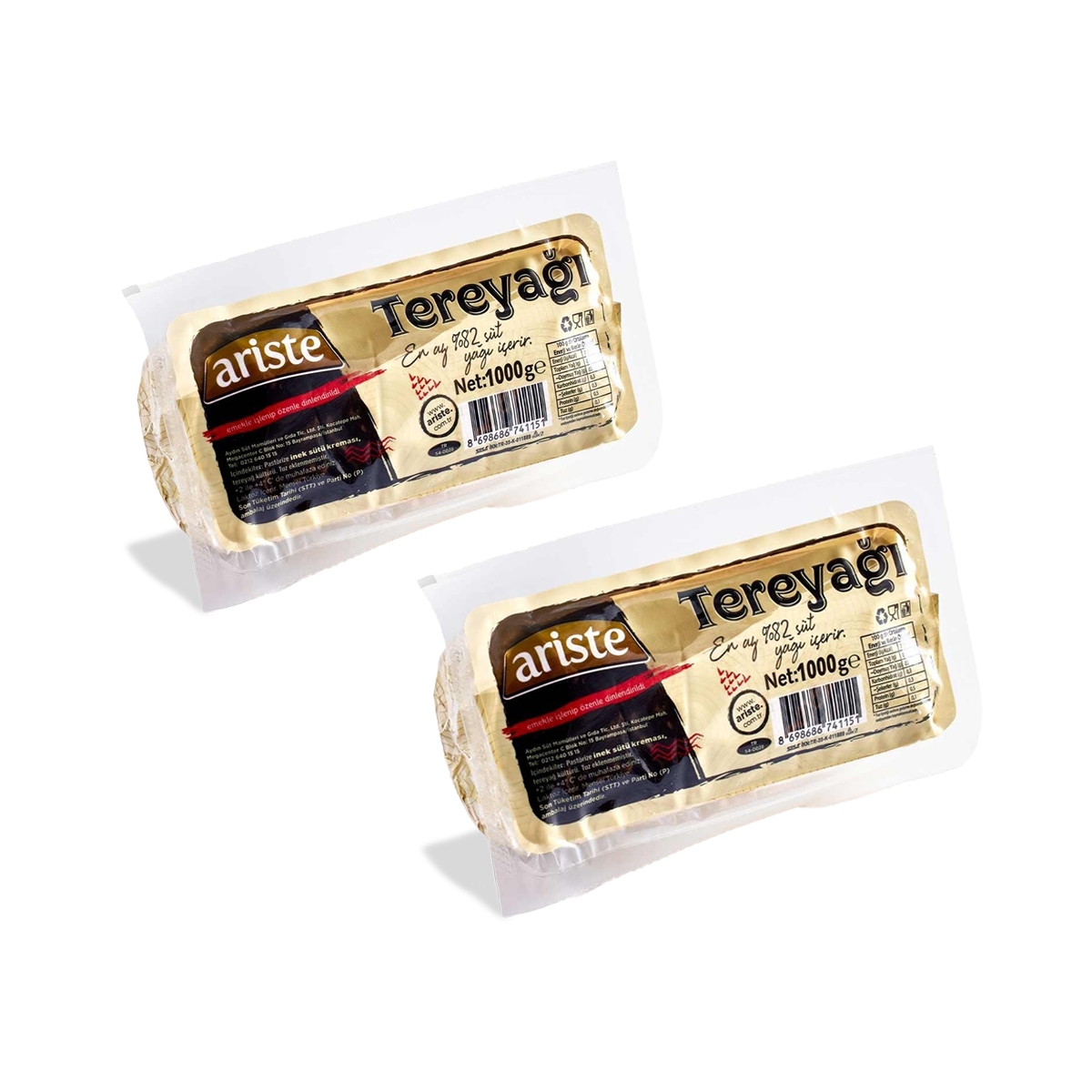 2'li Rulo Tereyağı 2000 gr (1000gr x 2)