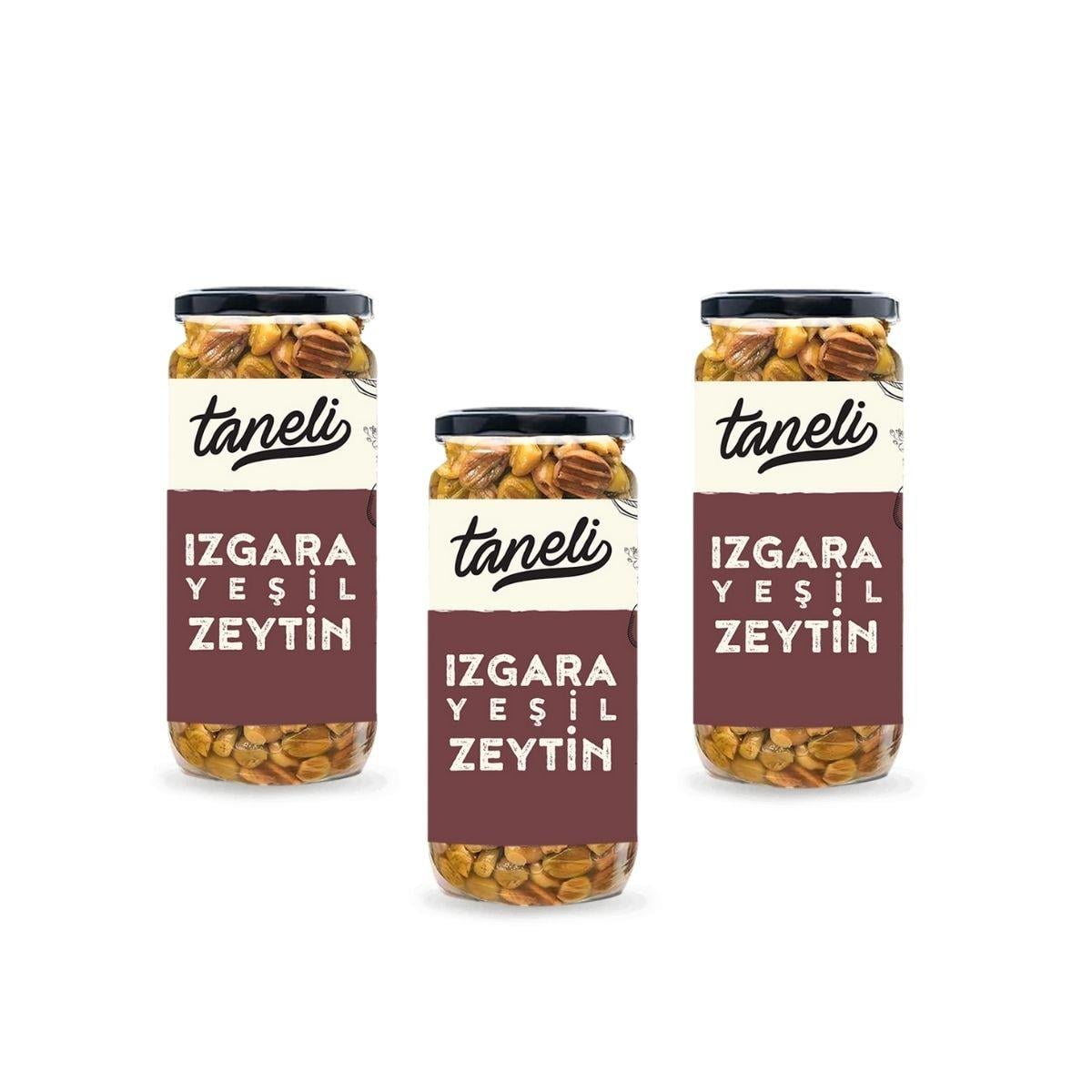3lü Izgara Yeşil Zeytin 900 gr (300 gr x 3)