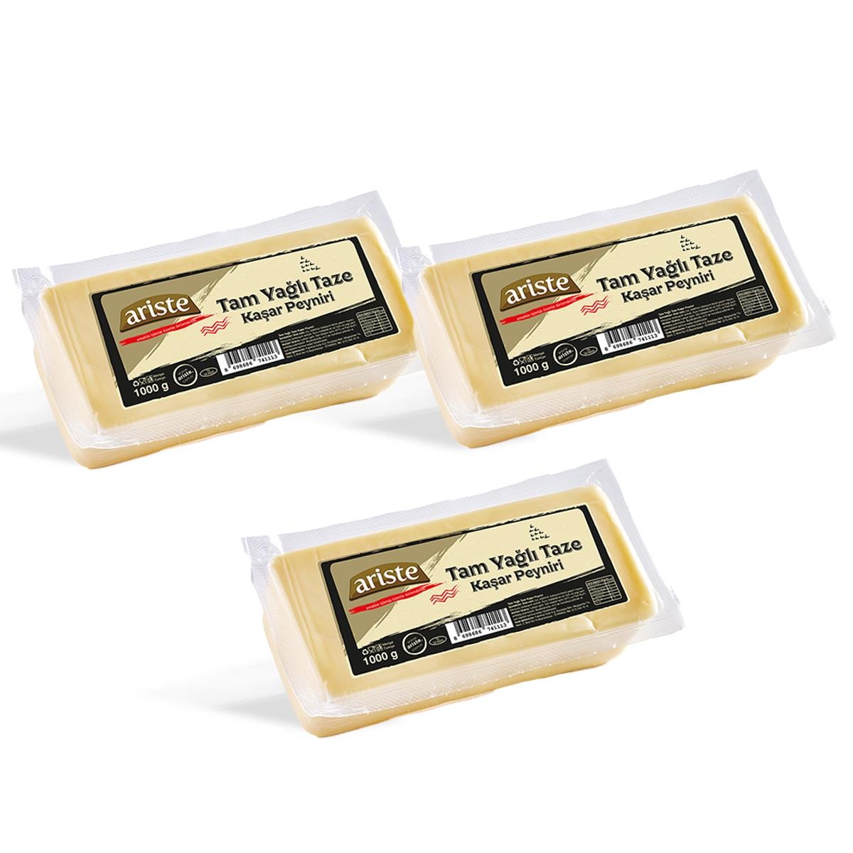 3'LÜ TAZE KAŞAR PEYNİRİ 3000 GR