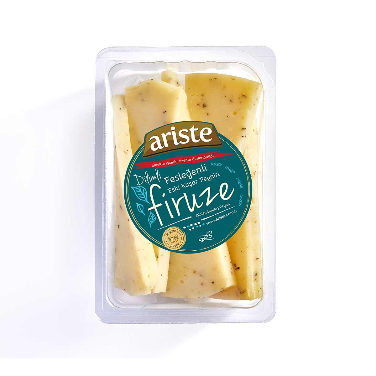 Keyif Serisi – Firuze Fesleğenli Eski Kaşar Peyniri 200 gr – Dinlendirilmiş