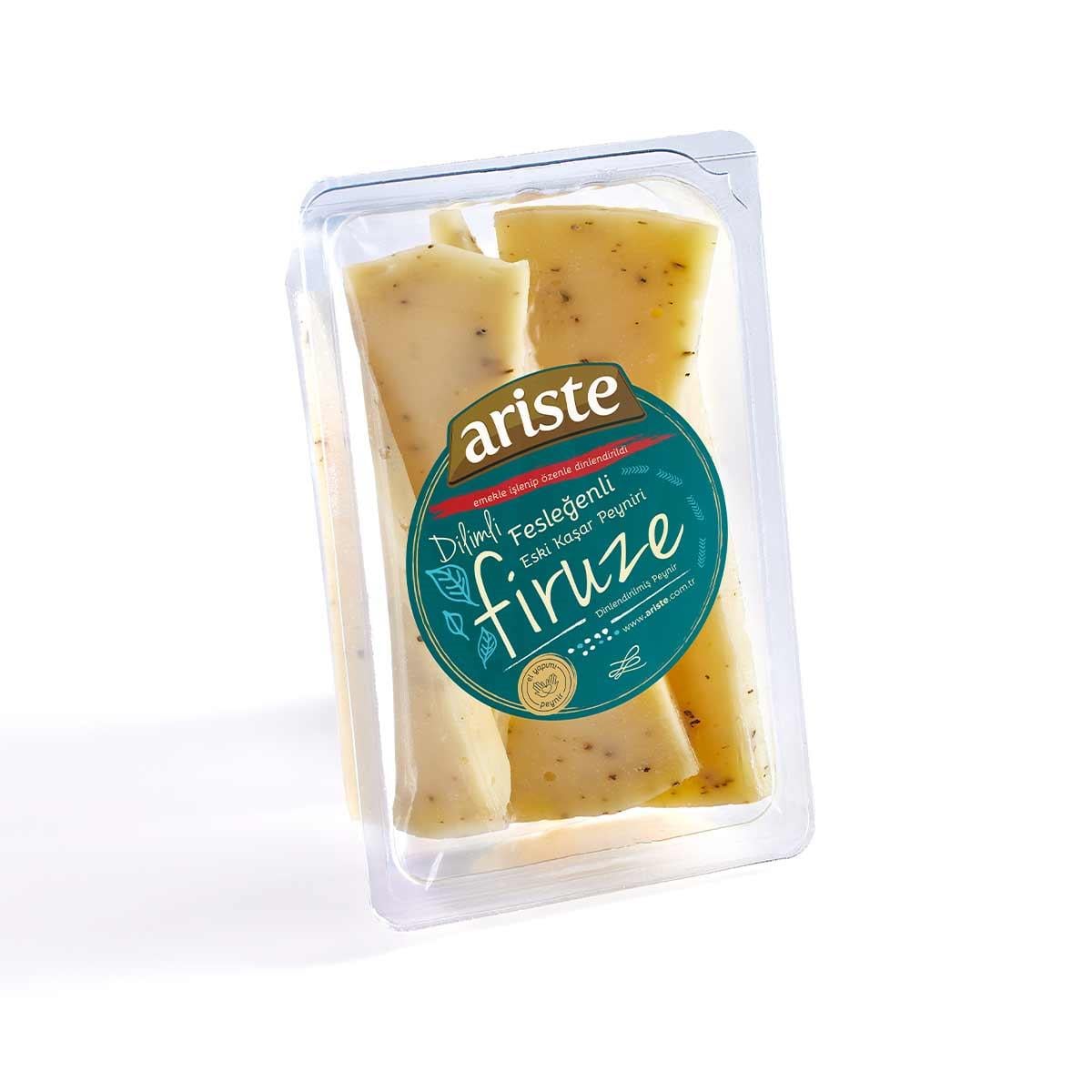 Keyif Serisi – Firuze Fesleğenli Eski Kaşar Peyniri 200 gr – Dinlendirilmiş