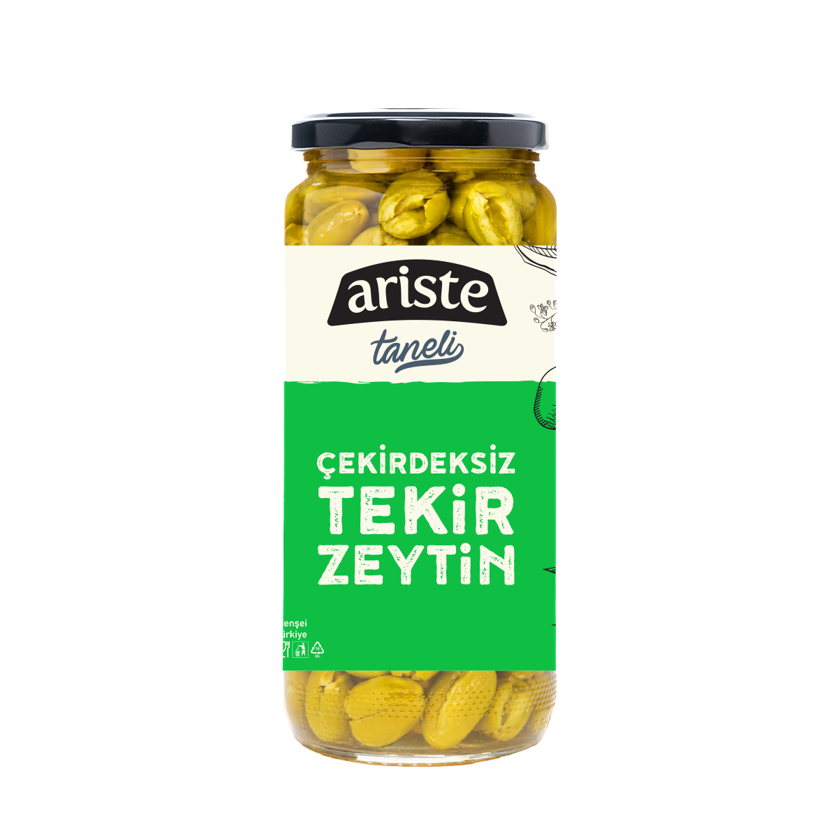Çekirdeksiz Tekir Yeşil Zeytin