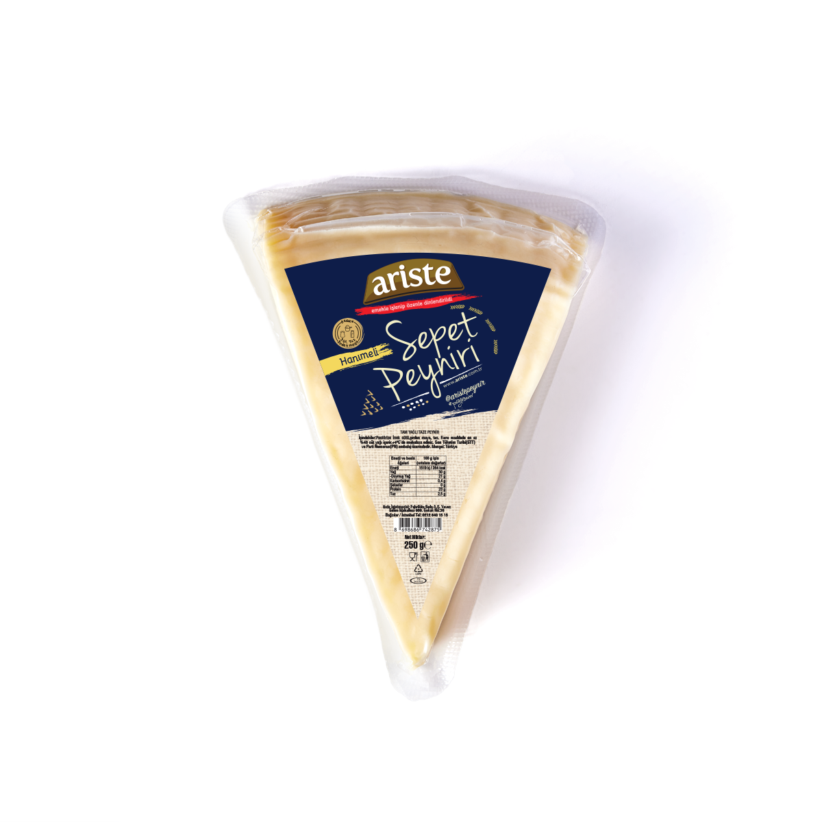 Hanımeli Tam Yağlı Sade Sepet Peyniri 250 gr