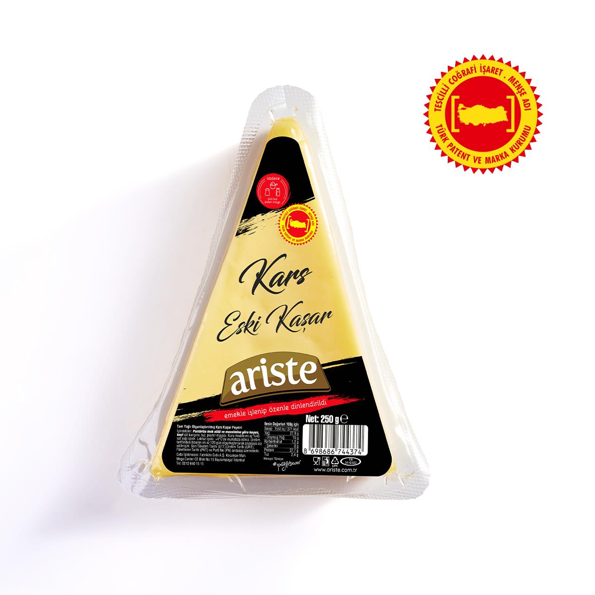 Tam Yağlı Kars Eski Kaşar Peyniri 250 gr – Olgunlaştırılmış