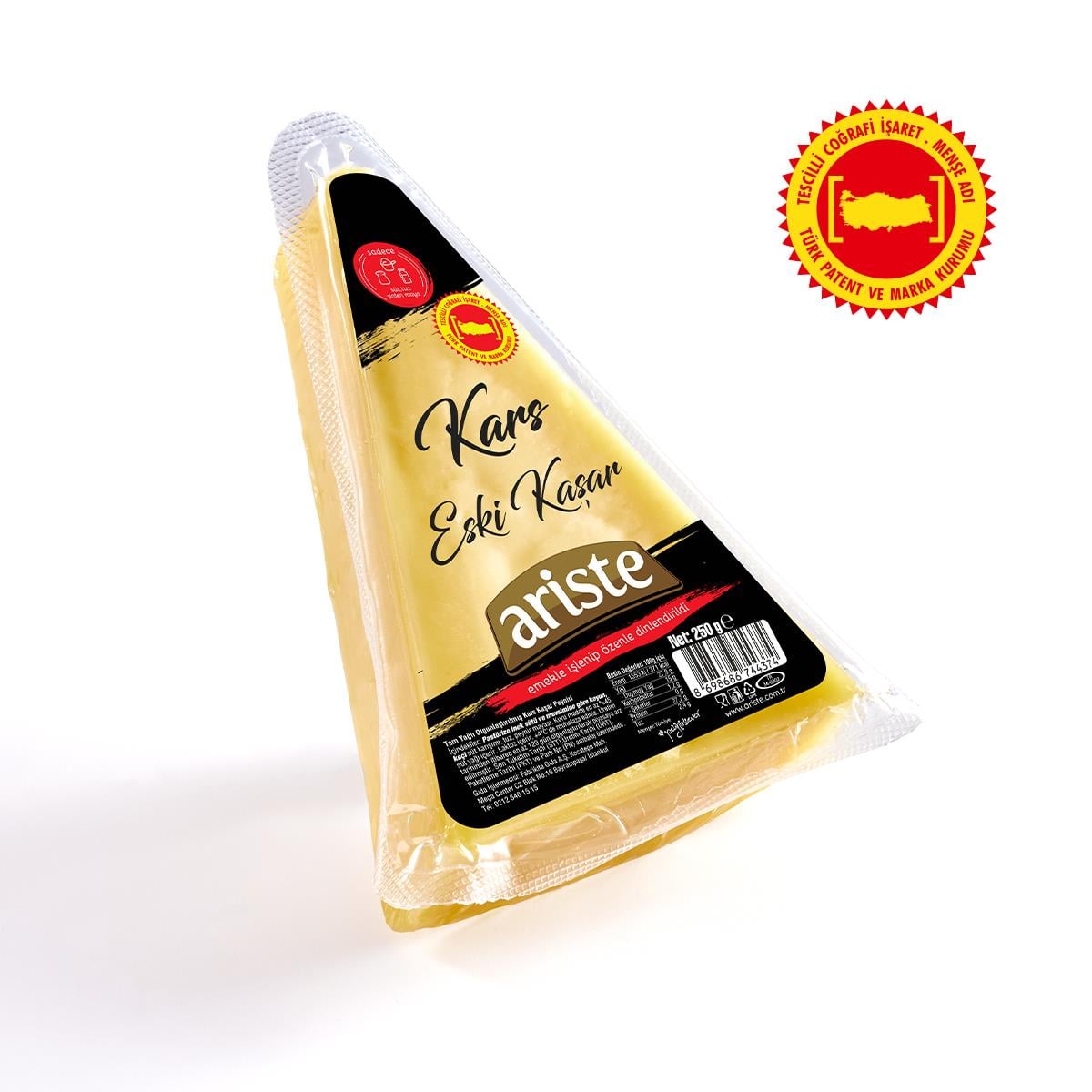 Tam Yağlı Kars Eski Kaşar Peyniri 250 gr – Olgunlaştırılmış