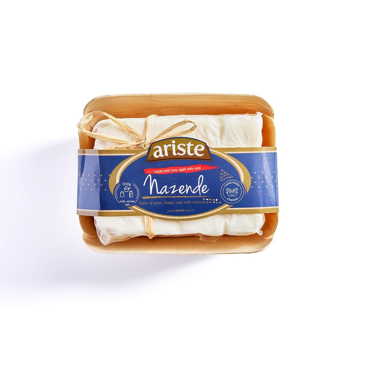 Nazende Ahşap Hediyelik Kutulu Tam Yağlı Beyaz Peynir 450 gr (Keçi Sütü Ağırlıklı) – Olgunlaştırılmış