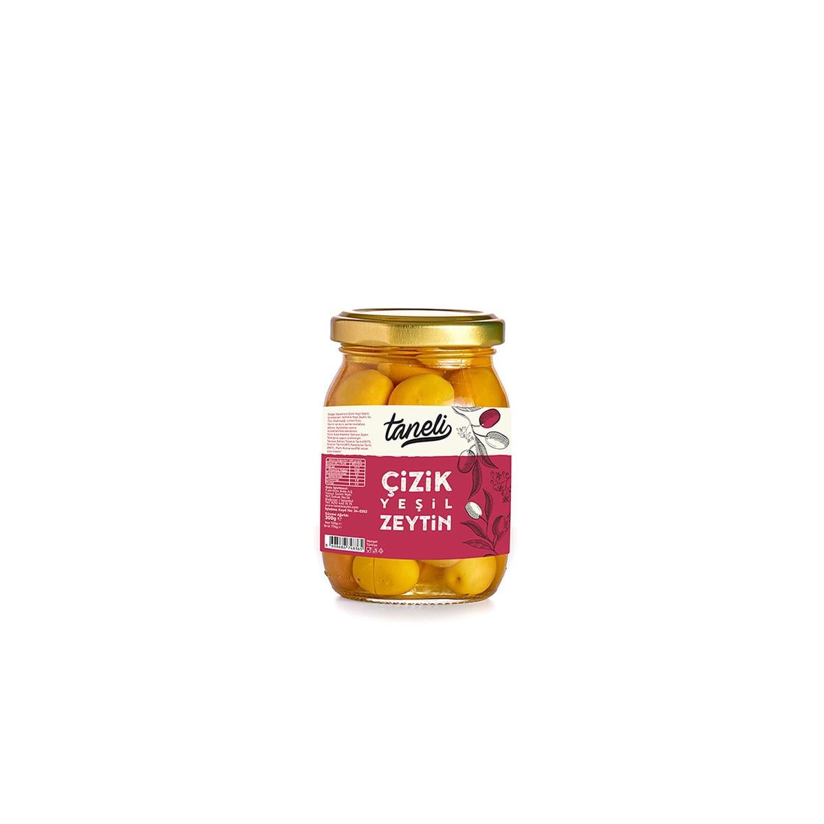 TANELİ YEŞİL ÇİZİK ZEYTİN 100GR