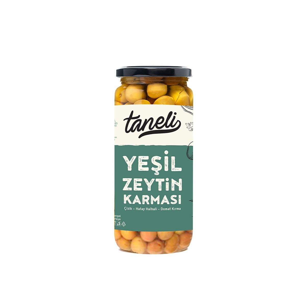 TANELİ YEŞİL ZEYTİN KARMASI 300 GR