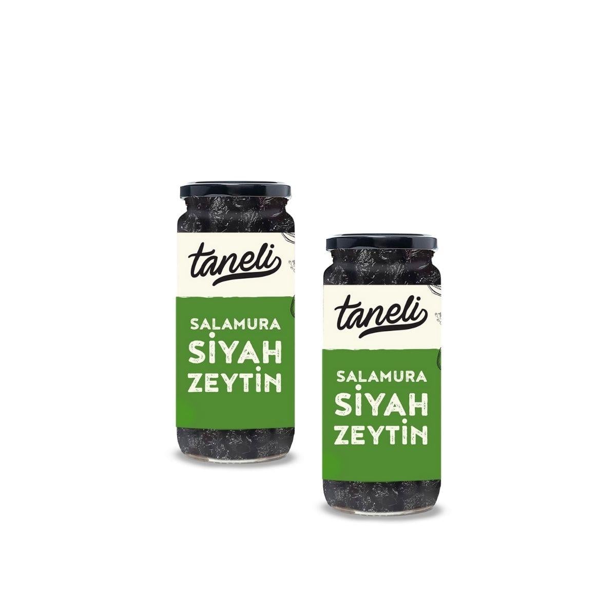 2li Doğal Salamura Siyah Zeytin 600 gr (300 gr x 2)
