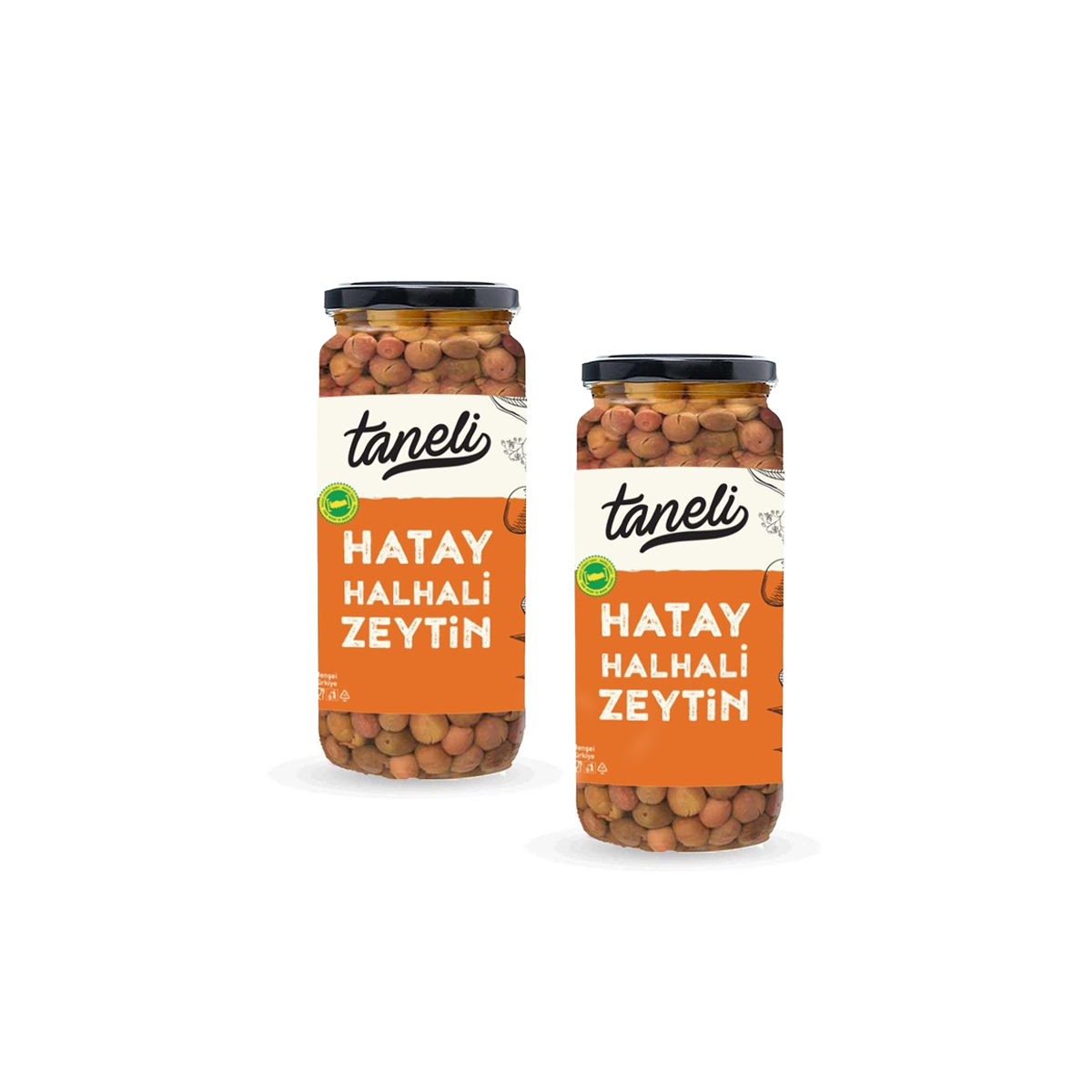 2li Hatay Halhali Yeşil Zeytin 600 gr (300 gr x 2)