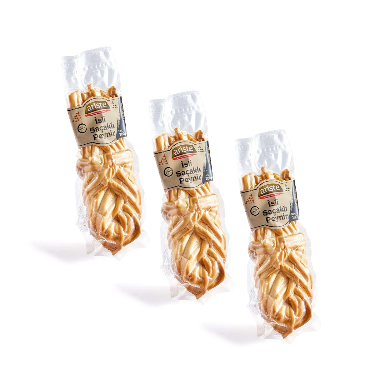 3lü İsli Saçaklı Peynir 600 gr (200 gr x 3)