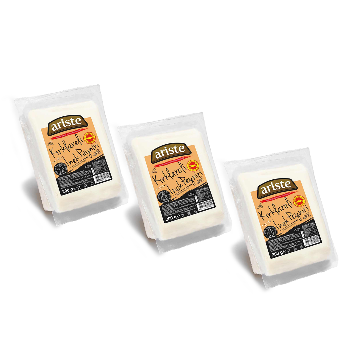 3lü Kırklareli Tam Yağlı İnek Beyaz Peyniri 600 gr (200 gr x 3)