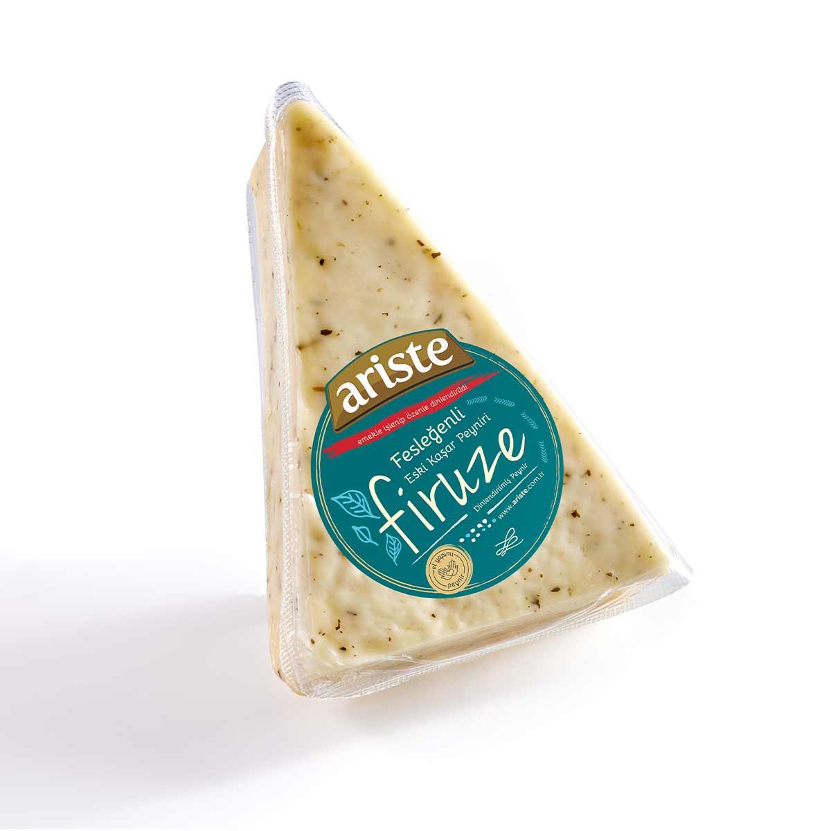 Firuze Fesleğenli Eski Kaşar Peyniri 250 gr – Dinlendirilmiş