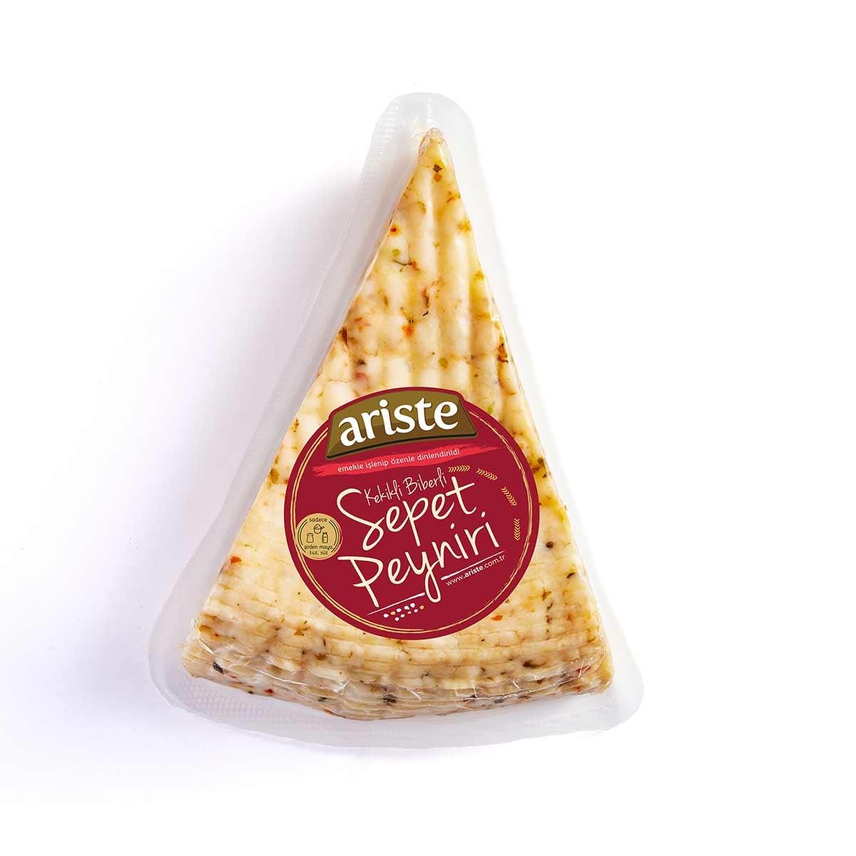 Hanımeli Kekikli Biberli Tam Yağlı Sepet Peyniri 250 gr