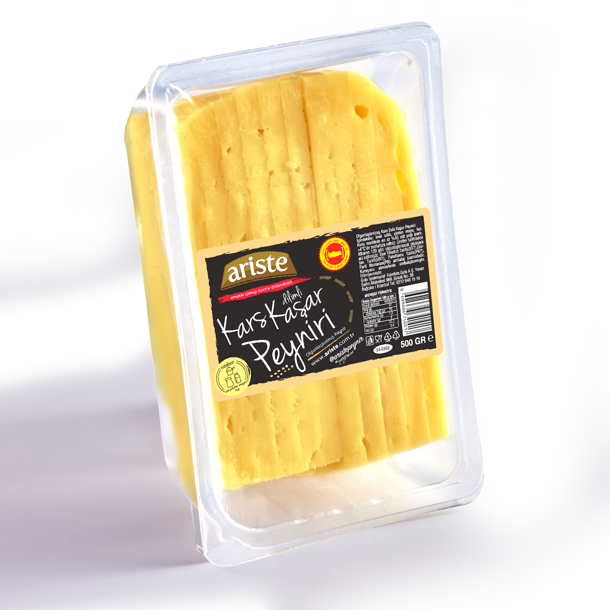 Keyif Serisi – Dilimli Kars Eski Kaşar Peyniri 500 gr – Dinlendirilmiş