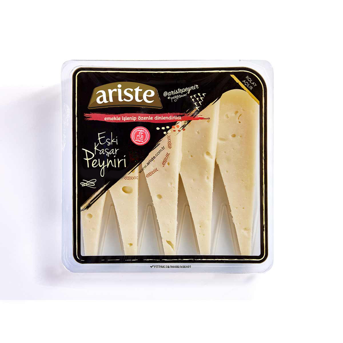 Keyif Serisi – Dilimli Eski Kaşar Peyniri 200 gr – (Koyun Sütü Ağırlıklı)