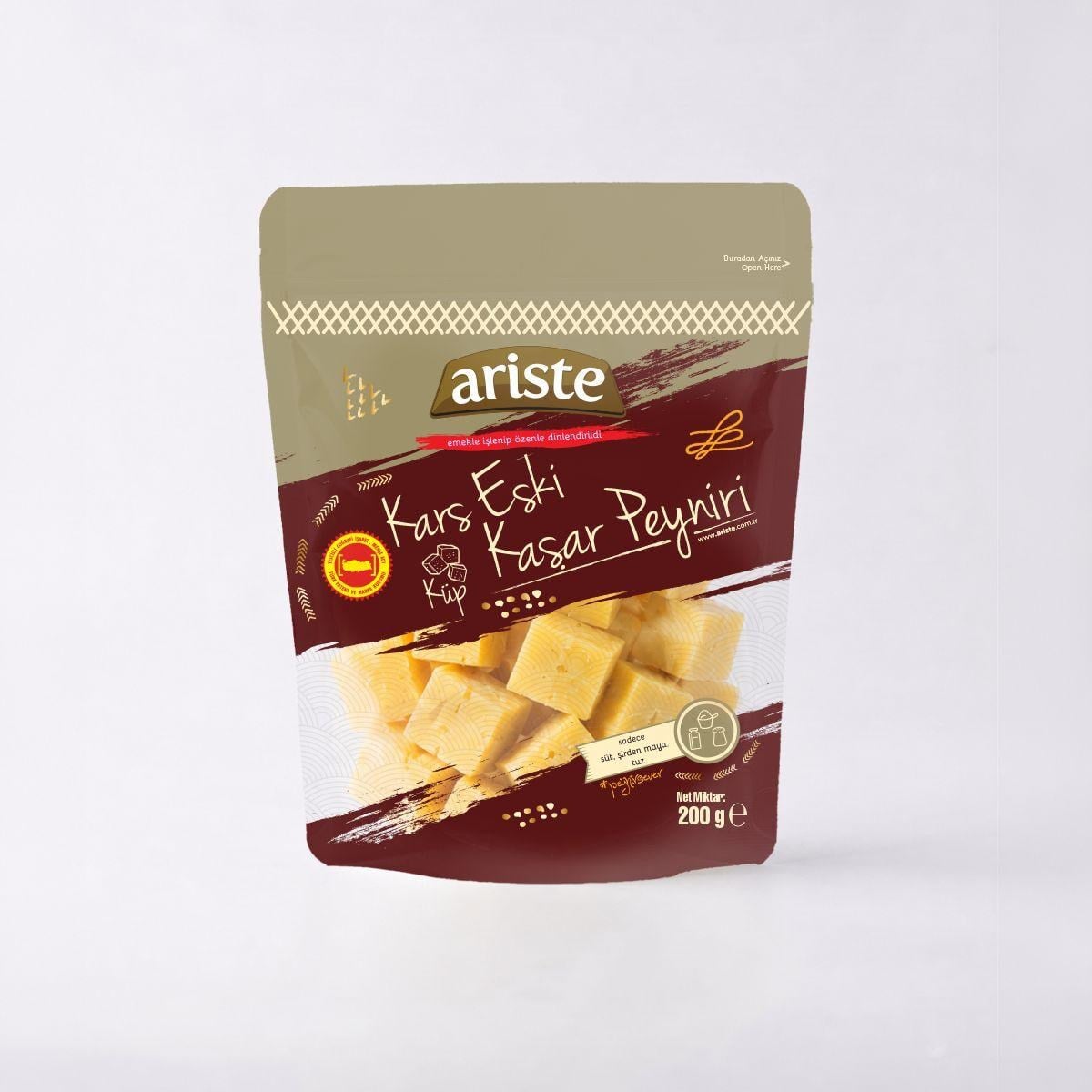 Keyif Serisi – Küp Kars Eski Kaşar Peyniri 200 gr – Dinlendirilmiş