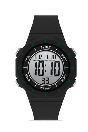 Penly Su Geçirmez Dijital Kol Saati 356 Model Siyah Yeşil +4 Renk Kronometre-Alarmlı 5ATM 