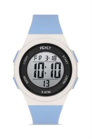 Penly Su Geçirmez Dijital Çocuk Kol Saati 348 Model Mavi +4 Renk Kronometre-Alarmlı 5ATM 